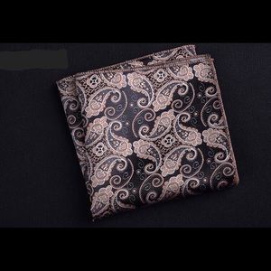 Black patterned pocket square